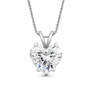 Heart Lab Diamond Solitaire Pendant (2cttw)