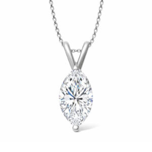 Marquise Lab Diamond Solitaire Pendant (1 1/2cttw)