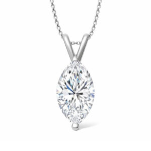 Marquise Lab Diamond Solitaire Pendant (2cttw)
