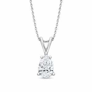 Pear Lab Diamond Solitaire Pendant (1 1/2cttw)