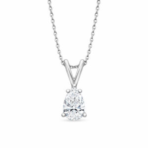 Pear Lab Diamond Solitaire Pendant (1cttw)