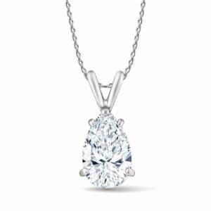 Pear Lab Diamond Solitaire Pendant (2cttw)