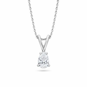 Pear Lab Diamond Solitaire Pendant (1/2cttw)