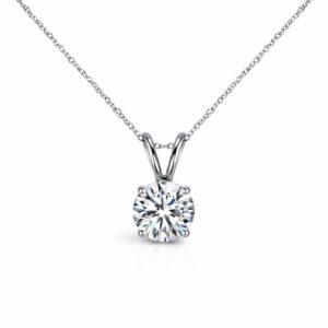 Round Lab Diamond Solitaire Pendant (1cttw)