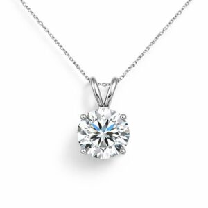 Round Lab Diamond Solitaire Pendant (1 1/2cttw)