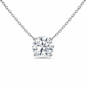 Round Lab Diamond Solitaire Necklace (2cttw)