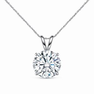 Round Lab Diamond Solitaire Pendant (2cttw)