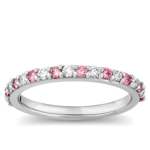 Fancy Vivid Pink Lab Diamond Anniversary Band (1/2cttw)