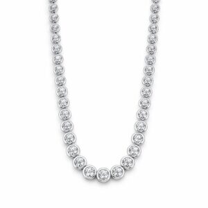 Bezel Set Diamond Necklace (10cttw)