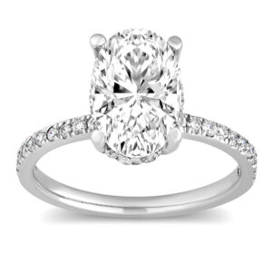 Oval Hidden Halo Engagement Ring (GIA Certified 1 1/3cttw)