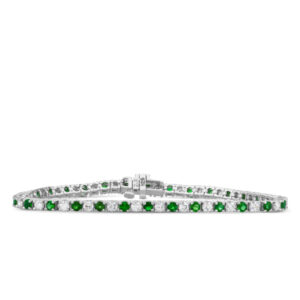 Diamond & Emerald Tennis Bracelet