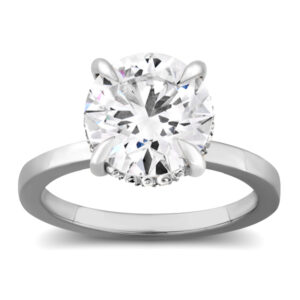 Halo 3mm Band with Round Diamond Center