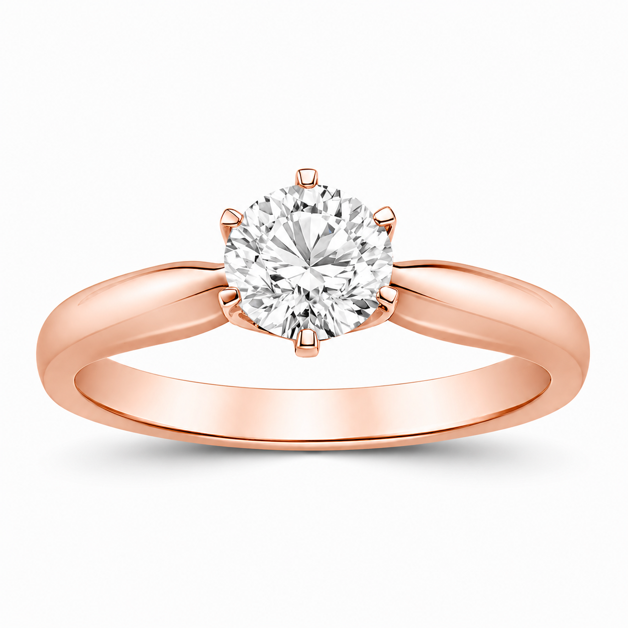 Heavy Shank Solitaire Mount (14K Gold)
