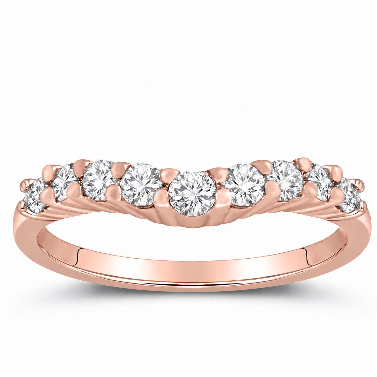 Diamond Curved Anniversary Band (1cttw)