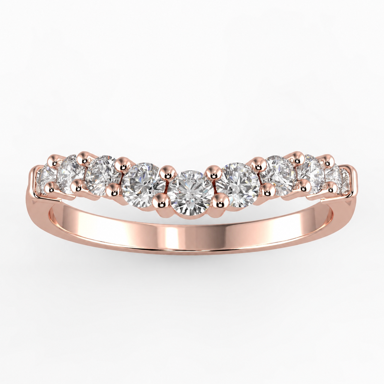 Diamond Curved Anniversary Band