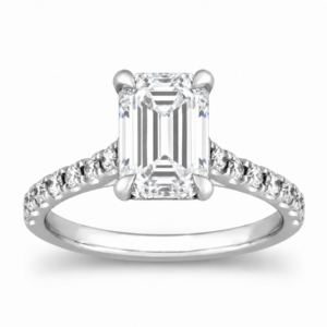 IGI Certified Emerald Lab Hidden Halo Ring (Starting from 2ct up to 5ct)
