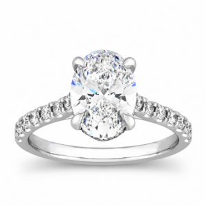 IGI Certified Oval Lab Hidden Halo Ring (Starting from 2ct up to 5ct)