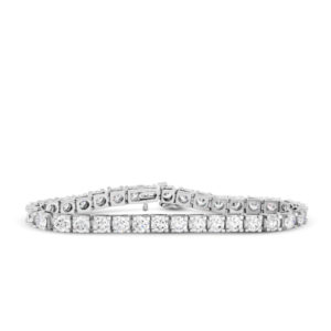 Natural Diamond Tennis Bracelet in Platinum (13.38cttw)