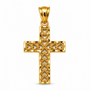Fancy Cross Pendant in 10k Gold