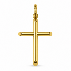 10K yellow gold cross pendant for Christmas gifts, holiday jewelry, and stocking stuffer ideas