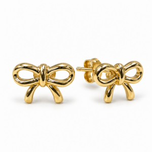 Bow Stud Earrings in 10k Gold