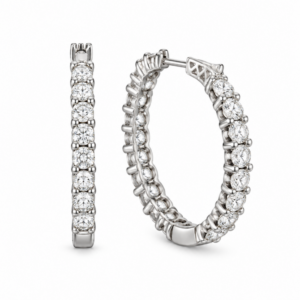 Lab Diamond Hoop Earrings (6cttw)