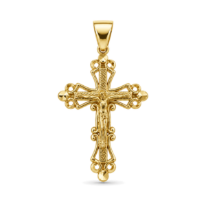 Fancy Crucifix Cross Pendant in 10k Gold