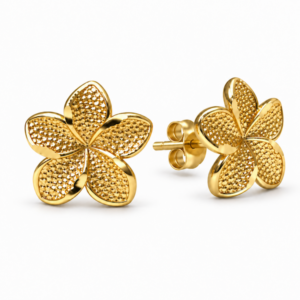 Flower Stud Earrings in 10k Gold