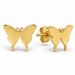 Butterfly Stud Earrings in 10k Gold
